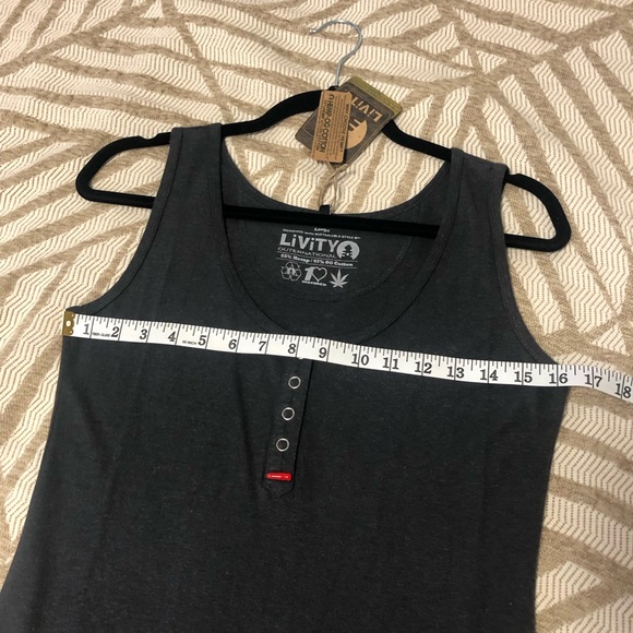 LiViTY Dark Gray (Black) Sleeveless Tee Shirt Dress - Picture 5 of 10